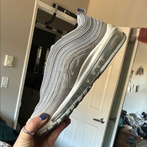 Nike Women's Air Max 97 in Light PURPLE sparkles  and White